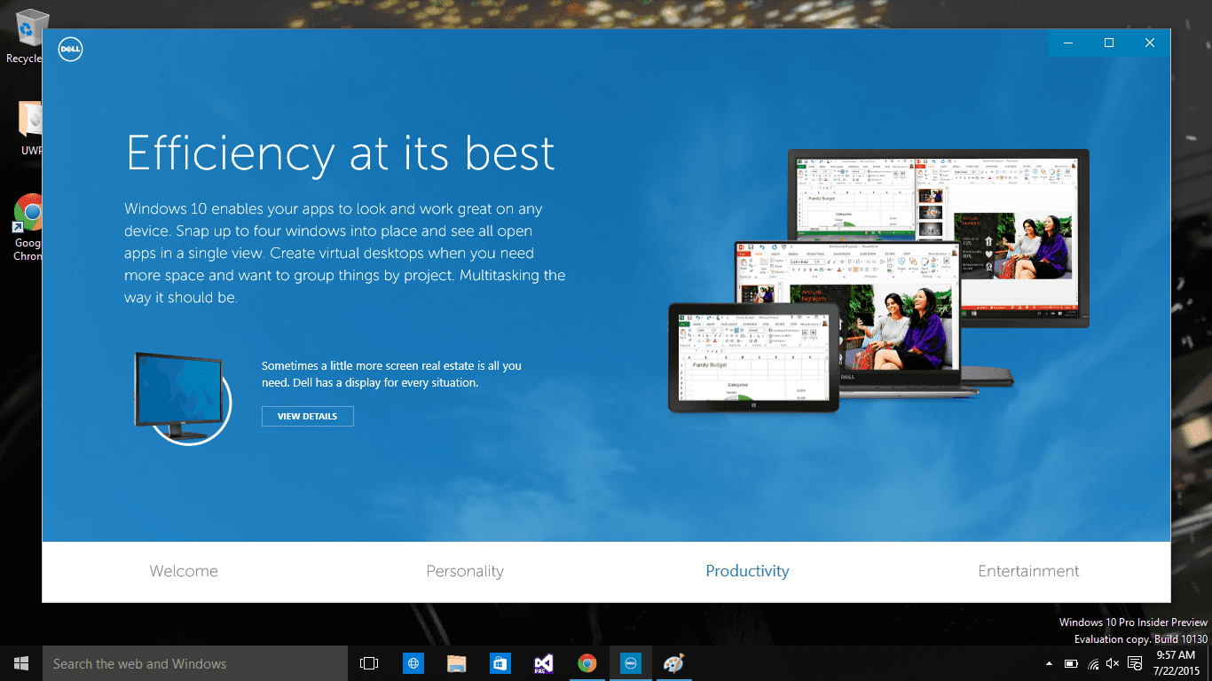 dell welcome screenshot 3